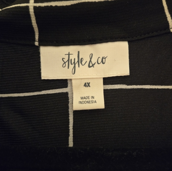 Sheer ✨ Style&Co 4x plaid tunic - Picture 4 of 4